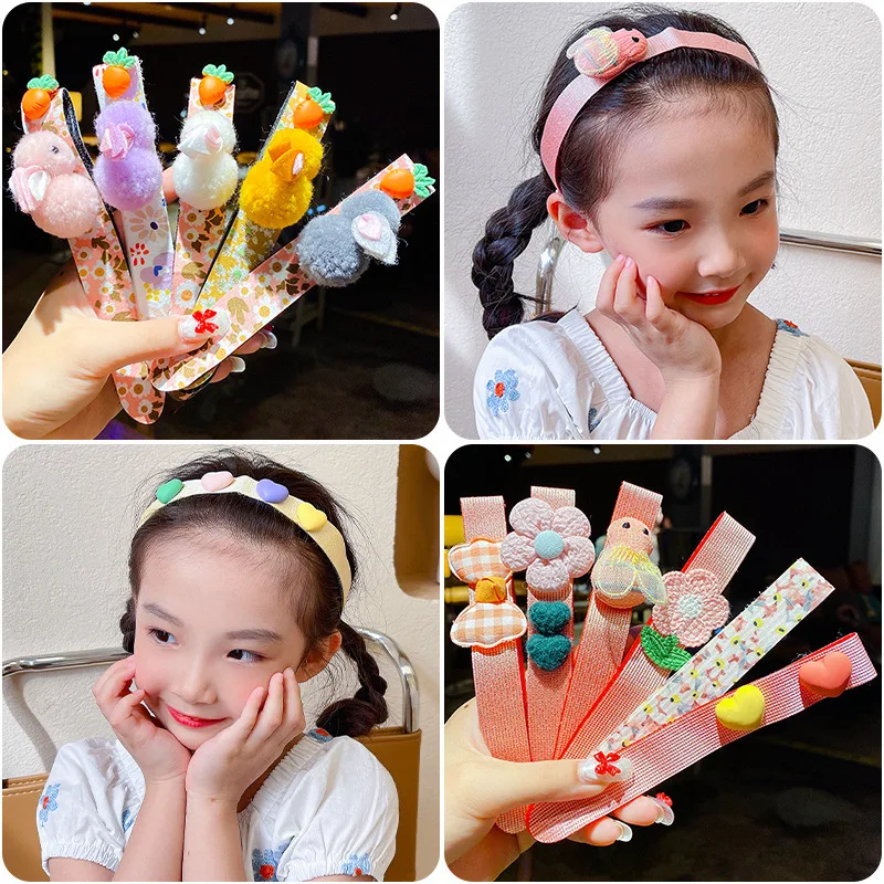 

Cute bunny Velcro headband headband headband children girls baby bangs stickers hair accessories headwear