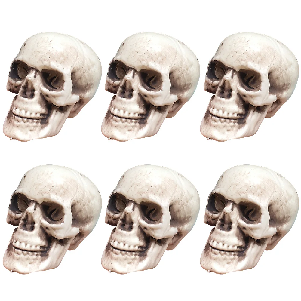 

12 искусственных сувениров, домашние украшения, мини-реквизит для жутвечерние, Имитация человеческого скелета, Череп, страшный реалистичный