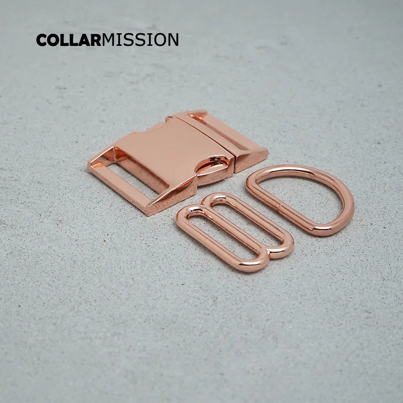 

Розово-золотистая металлическая флейта диаметром 30 мм (металлическая пряжка + Регулируемая пряжка + D-образное кольцо) для ошейника, рюкзака,...