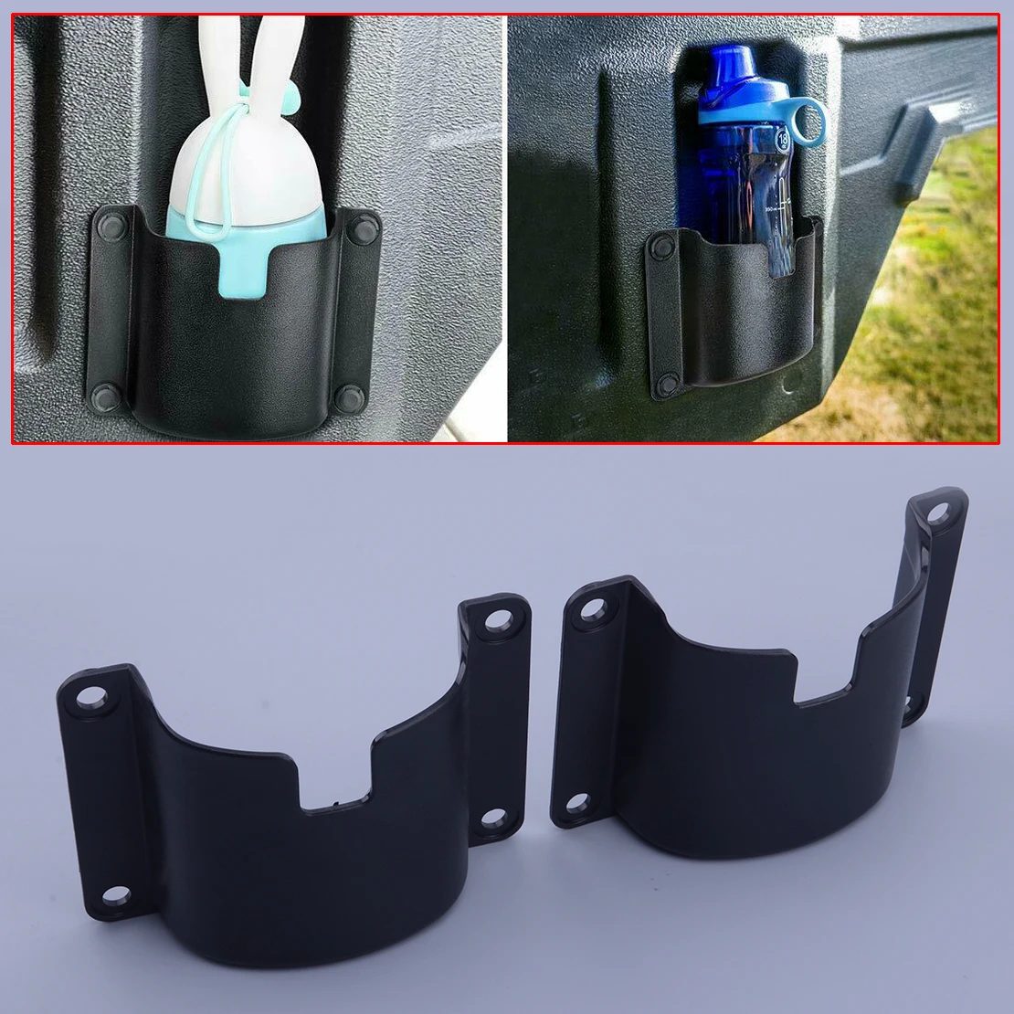 

2pcs ABS Motorcycle Passager Cup Holder Drink Holder Mount fit for HONDA PIONEER 700 4 1000 5 2014 2015 2016 2017 2018 2019