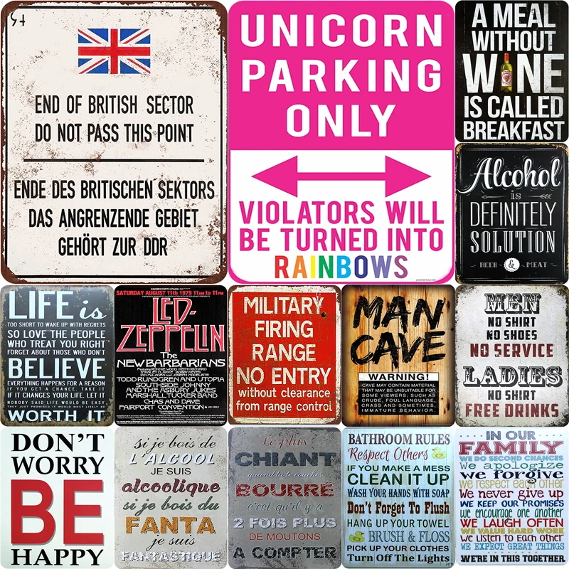 Металлическая винтажная металлическая Жестяная Табличка в ретро стиле для бара