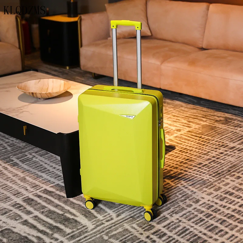 KLQDZM 20’’22’’24’’26 Inch PC Wheeled Suitcase Trolley With Cosmetic Bag  ABS Colorful  Business Travel Spinner Rolling Luggage