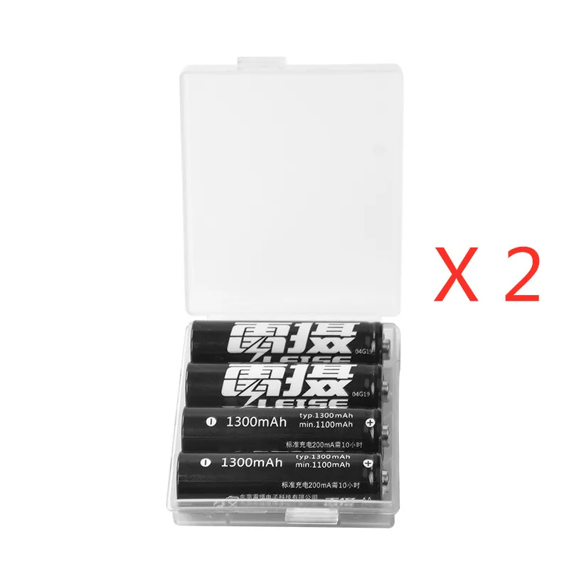 8pcs Leise 4 шт./лот AA Перезаряжаемые Батарея 1300 мА/ч, никель-металл-гидридного 2A 1,2 v 4 батарейки в одном чехол для игрушек Часы Мышь - Цвет: 8pcs