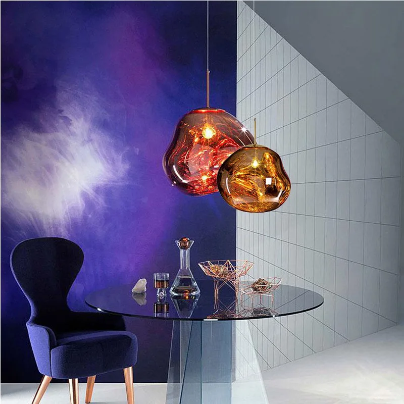 Modern Copper/sliver/gold Glass Ball Lampshade Inside Mirror Pendant Light E27 Bulb Led Indoor Home Living Room Lamp | Лампы и