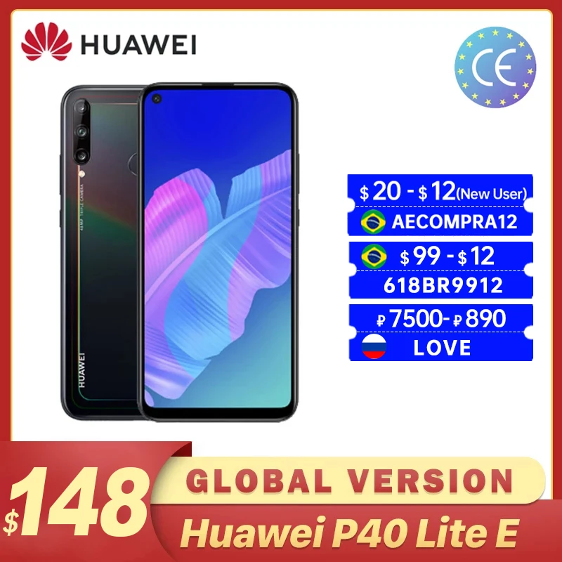 В наличии Huawei P40 lite E глобальная версия 4GB 64GB смартфон 48MP AI камеры 6 39 &quotFHD экран Kirin