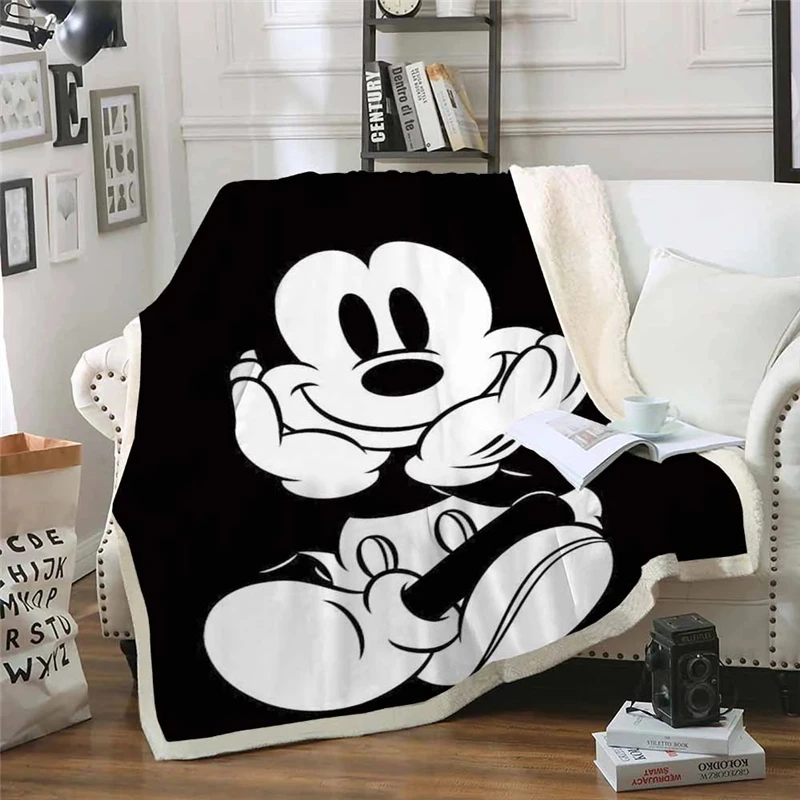 

Disney 3D Minnie Mickey Blanket Polar Fleece Fabric Throw Sofa Warm Bed Cover Bedding for Boys Girls Children