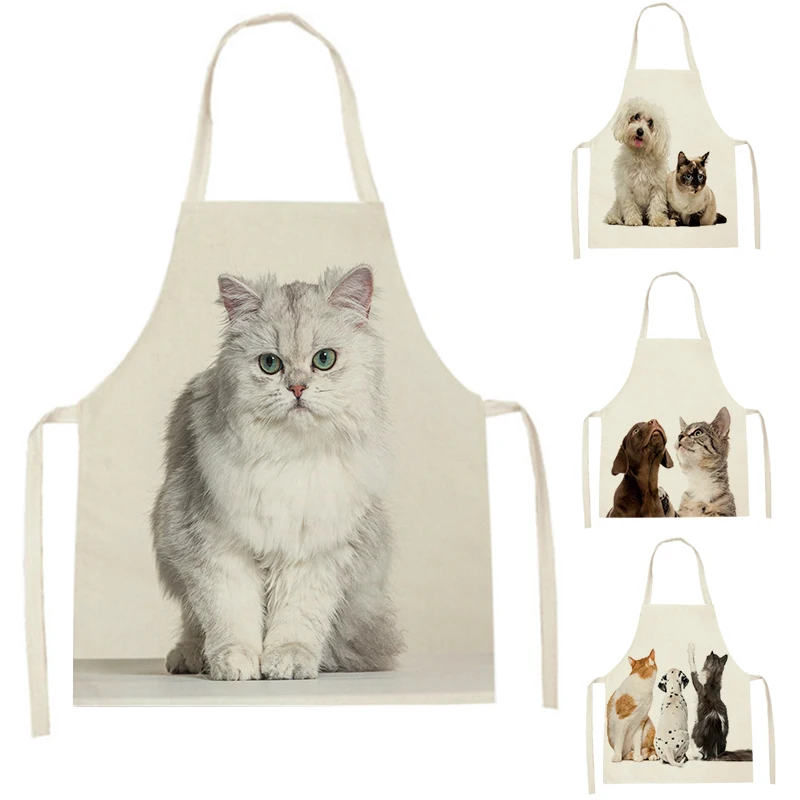 

WQJ100 Kitchen Aprons for Women Linen Bibs Household Cleaning Apron Home Waterproof Chefs Cooking Baking Apron for Child