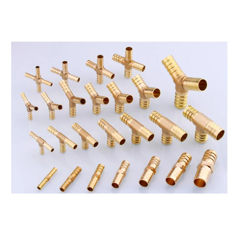 Латунный фитинг для труб с зазубринами 2 3 4 ходовой соединитель мм 5 6 8 10 12 16 19