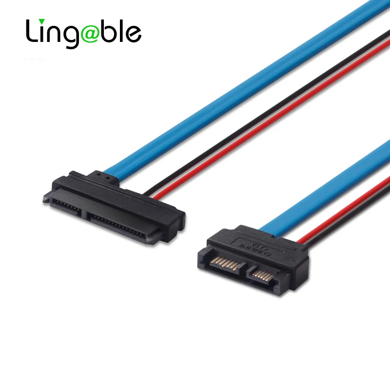 Кабель-адаптер Lingable SATA Serial ATA 22Pin 7 + 15 Мама на мама 13Pin 6 папа коннектор кабели 30 см |