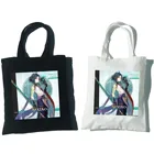 Женская Холщовая Сумка Аниме Genshin Impact Xiao, Классическая сумка на плечо для девушек, винтажная сумка в стиле 90-х Харадзюку Y2K