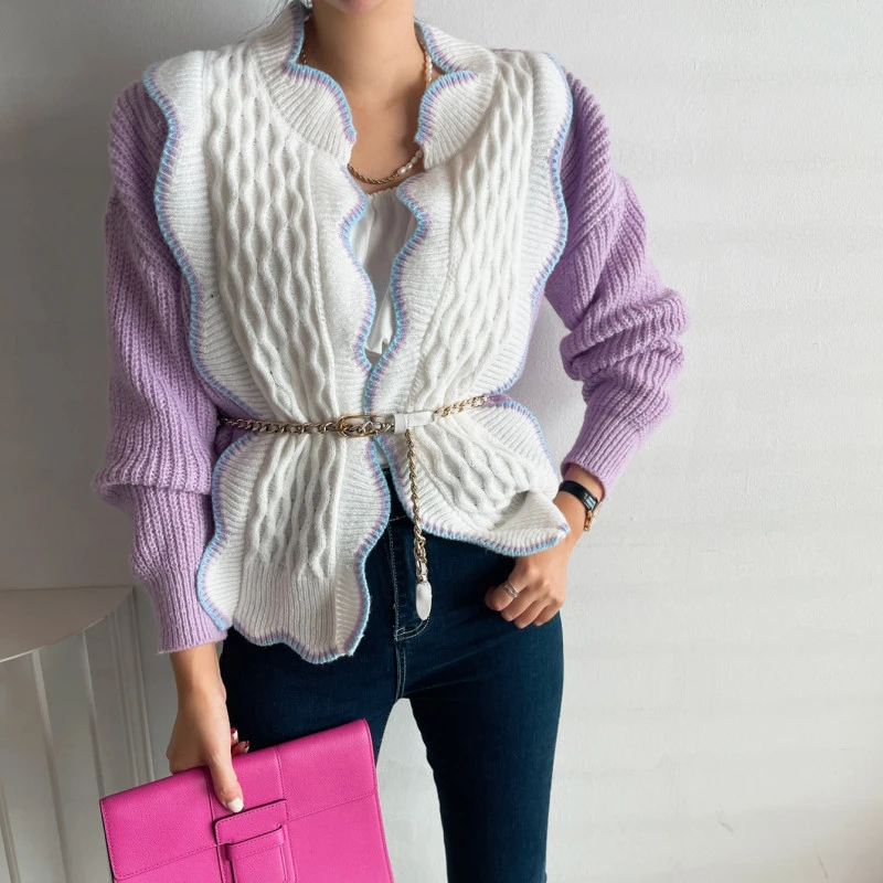

Sweet Sweater Fashion 2022 Lazy Wind Sweater Cardigan Jacket Women's Long Sleeve Casual Knitted Cardigan Loose Gentle 17828