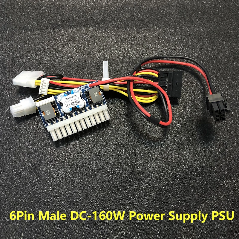 

DC-ATX 160W пиковое значение 250W 6P pcie Штекерный входной модуль питания постоянного тока переключатель PSU Pico Box Auto Car Mini ITX модуль высокой мощности