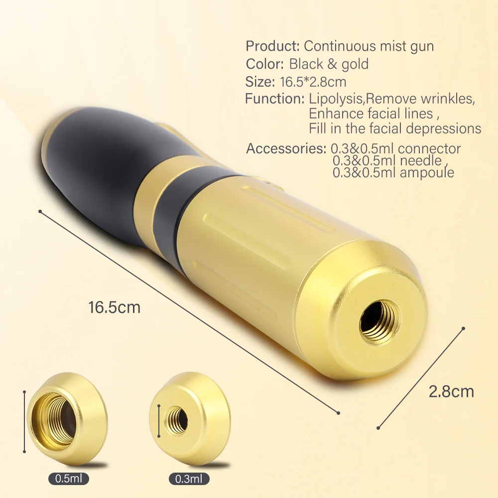 Pressurized Pen Hyaluronic Acid Pen with Tattoo Tip 0.3/0.5ml Remove Wrinkle Face Lift Lip Hyaluron Gun Atomizer Injection Pen