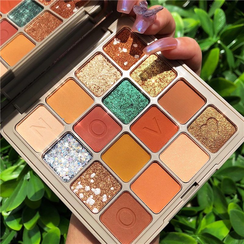Новая Палетка глазурованных идеальных блестящих матовых теней для век стойкие
