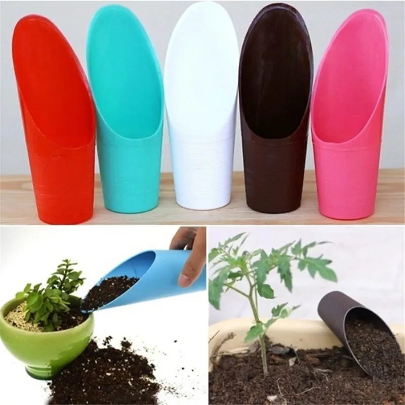 

1Pc New Soil Plastic Spade Shovel Cup Succulent DIY Bonsai Plant Helper Garden Tool Mini gardening tools