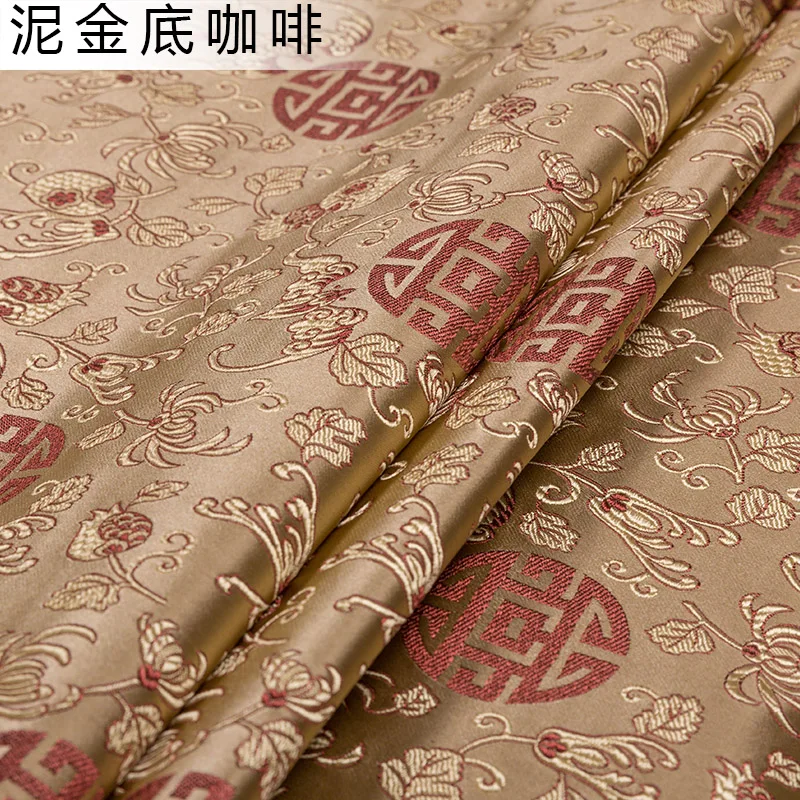 

Imitation silk jacquard fabrics clothing patchwork fabric design material for sewing cheongsam cushion