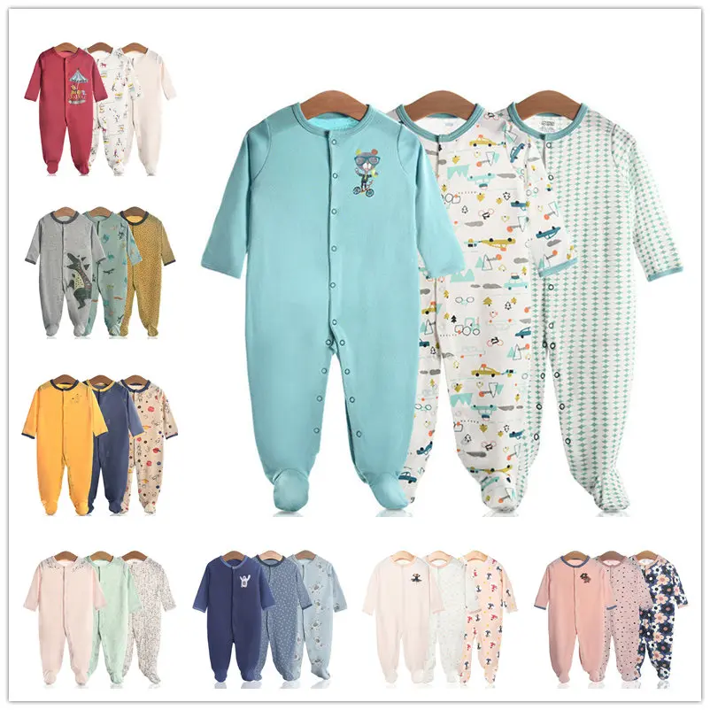 

3Pcs/Lot Fashion Baby girl clothes,Spring Autumn kids Outfits romper Pajamas newborn infant Jumpsuit girl boys baby clothing