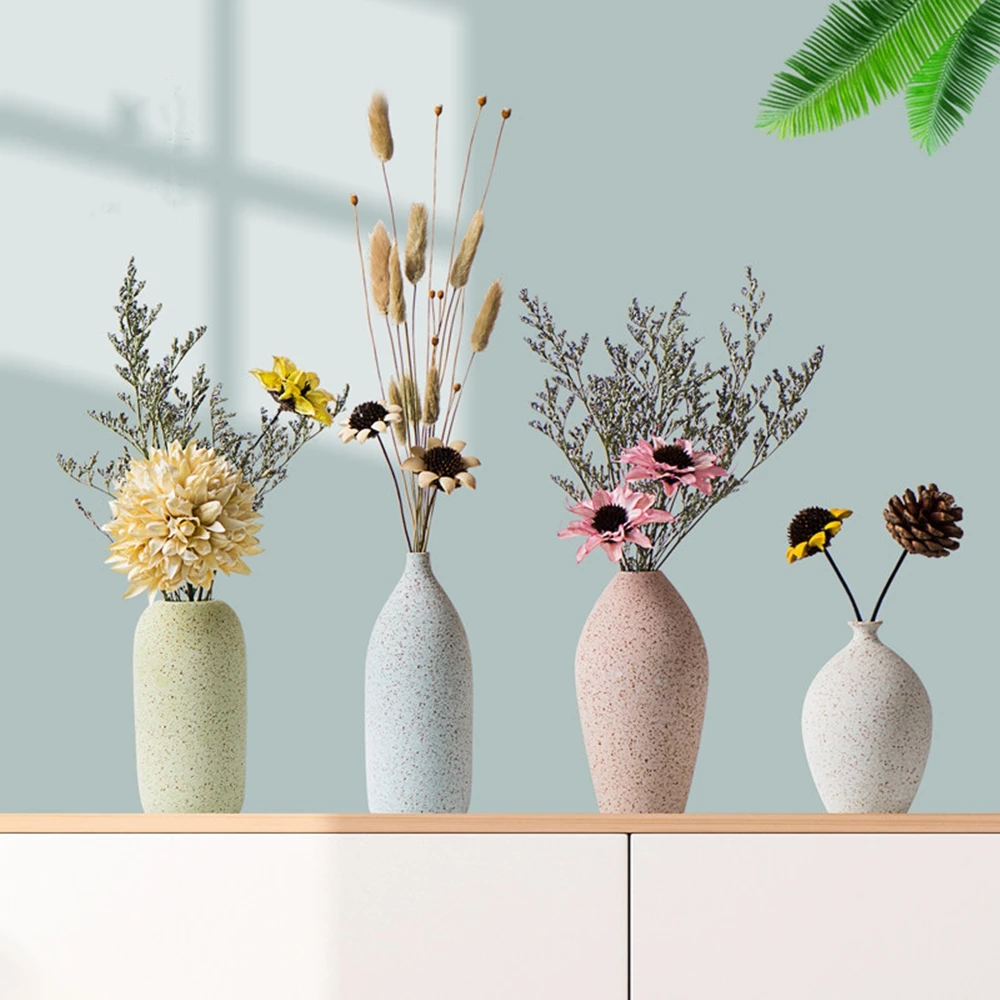 

B-LIFE Decorative Dried Flower Ceramic Vase for Home Decor Living Room Office Table and Wedding Centerpieces Christmas Events