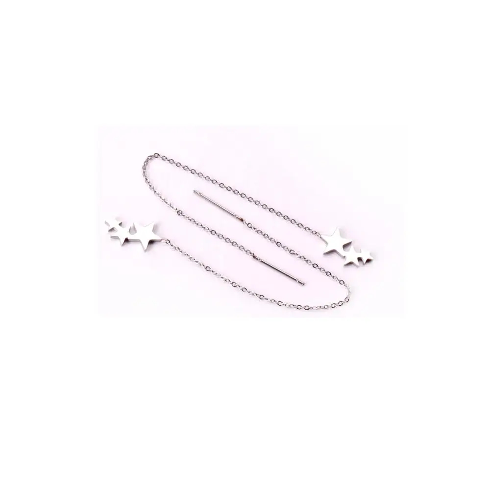 Женские Висячие серьги LUXUSTEEL длинные висячие серьги-подвески в виде звезды