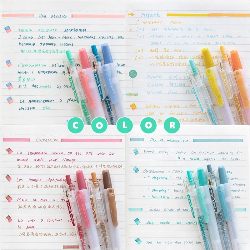 Gel Pens Set Ins Style Colorful Retro Marker Spot Liner For 