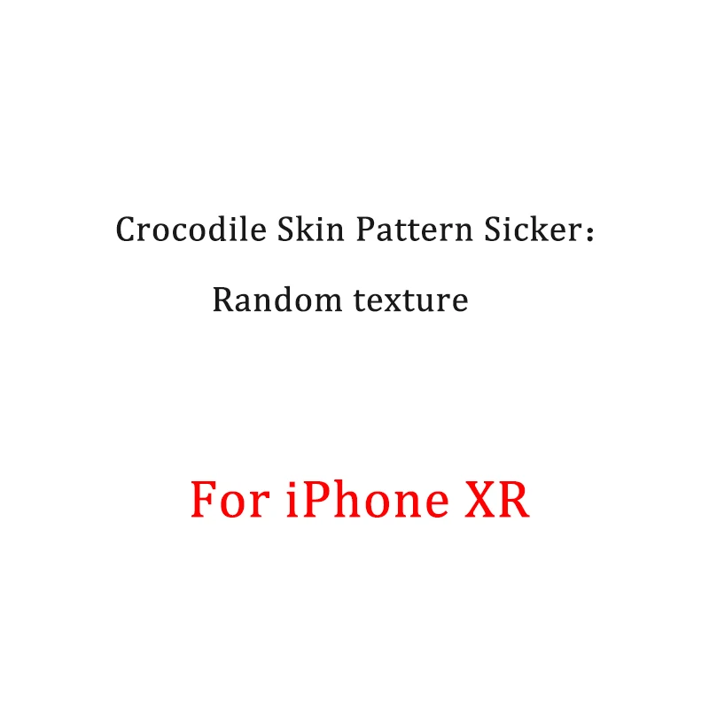 For iPhone XR Наклейка для телефона для iPhone Xs Max Xr X Xs 6 7 8 6S 7/8 Plus Аллигатор Змеиный сотовой камень, алмаз текстура ПВХ скины стикер s - Цвет: For iPhone XR