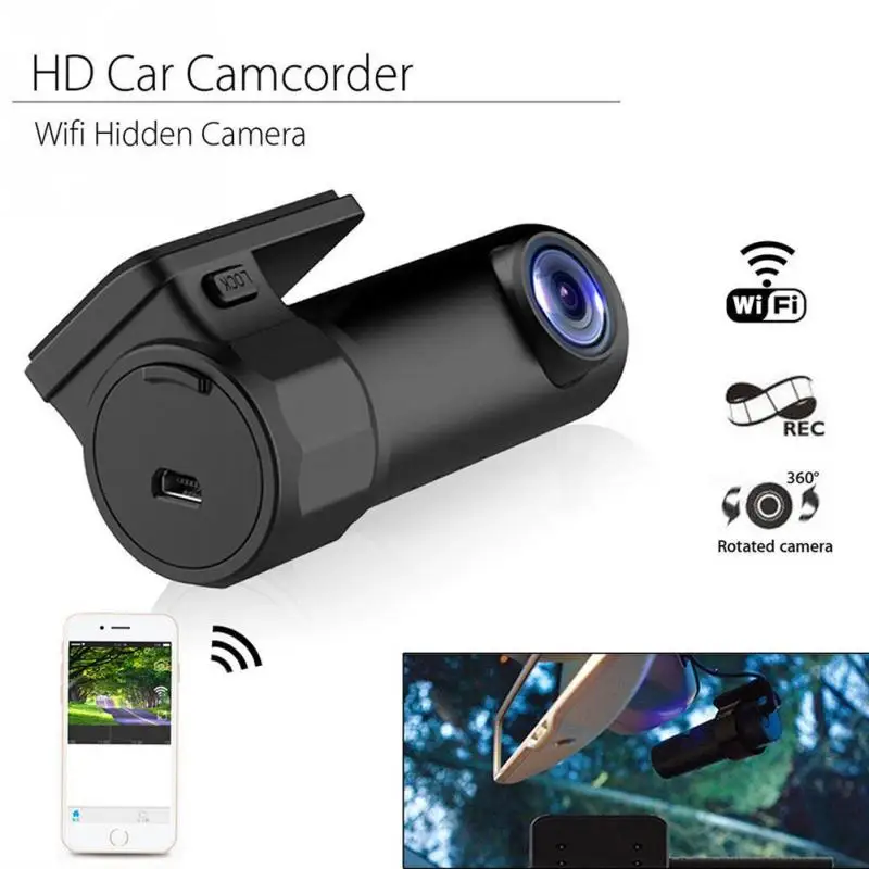 

Wifi Car DVR Video Recorder Camcorder Mini HD Hidden Dash Camera Support G-Sensor Night Vision AVI JPG USB3.0 Parking Monitoring