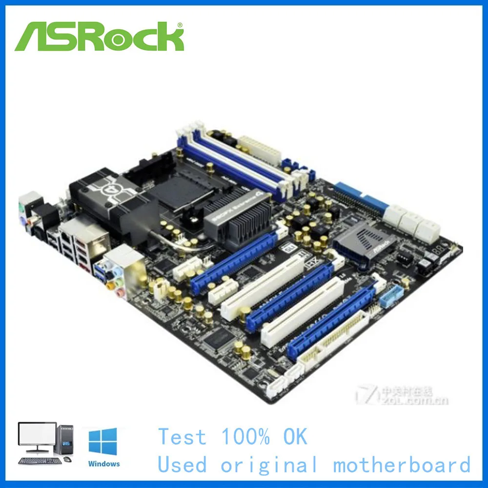 Материнская плата для компьютера ASRock 990FX extreme ME4 USB3.0 SATA III AM3 + DDR3 AMD 990 990X б/у