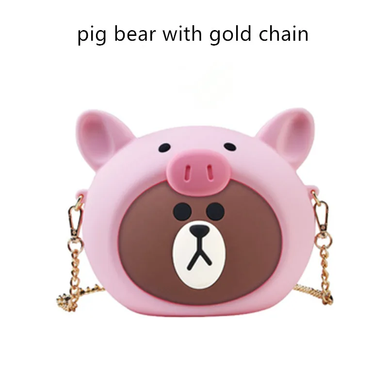 gold chain Женская сумка на плечо, Женская милая силиконовая мультяшная сумка-мессенджер, новая Студенческая Повседневная сумка, дизайнерские сумки через плечо для женщин - Цвет: gold chain