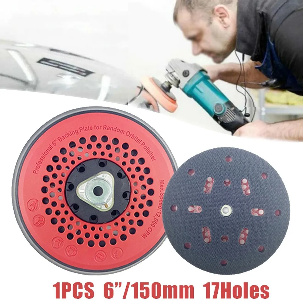 

6"150mm 17Holes Sanding Pad Backing Pad For DA Polisher With Heat Emission Holes Air Tool Accessories
