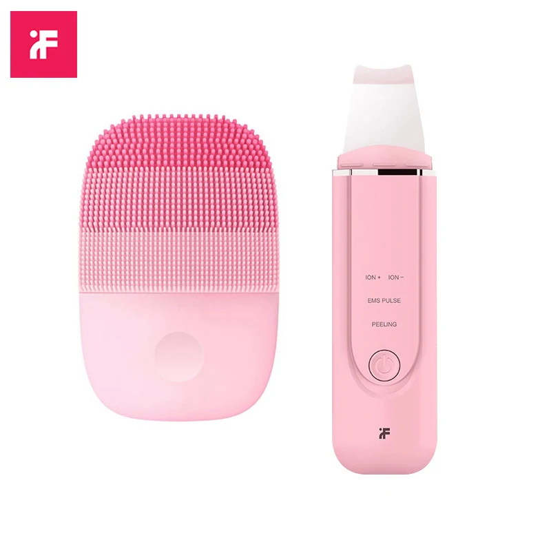 

Inface Facial Cleansing Brush Ultrasonic Ion Cleansing Skin Scrubber for Women Men Adult