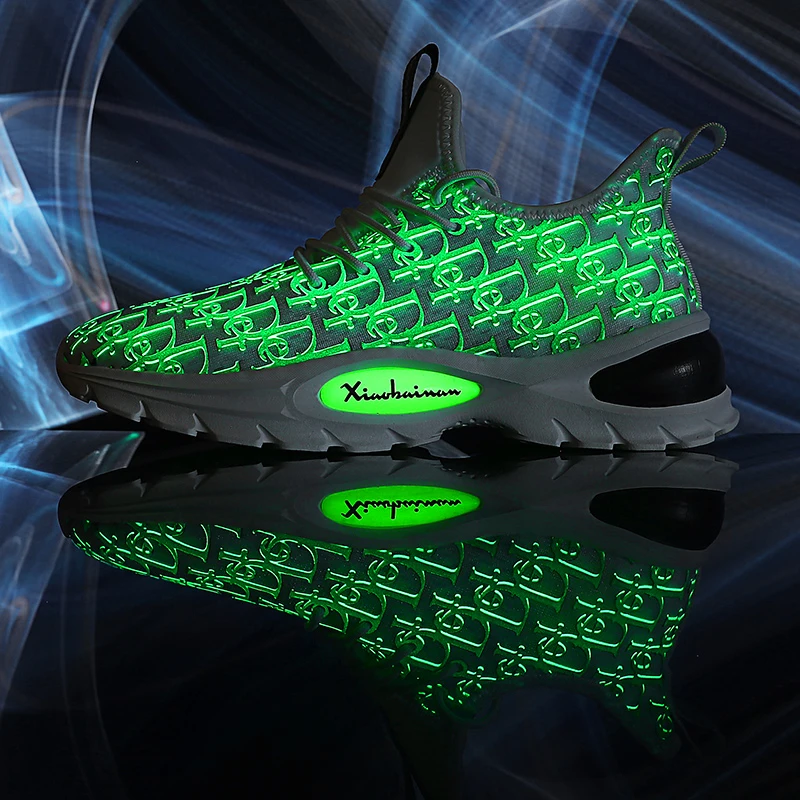 

New Arrivals Men Running Shoes Breathable Sneakers Antiskid Damping Jogging Shoes Reflevtive Lightweight Sports Shoes Zapatillas