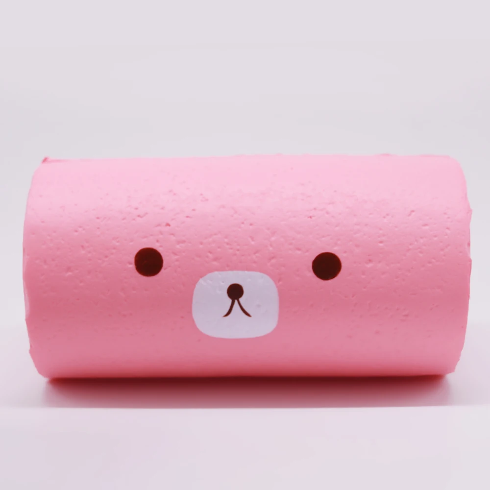 Bear cake roll Мягкие медленно растущие мягкие игрушки милые Kawaii Jumbo большой розовый единорог мультфильм животных мягкие игрушки Jumbo - Цвет: Bear cake roll