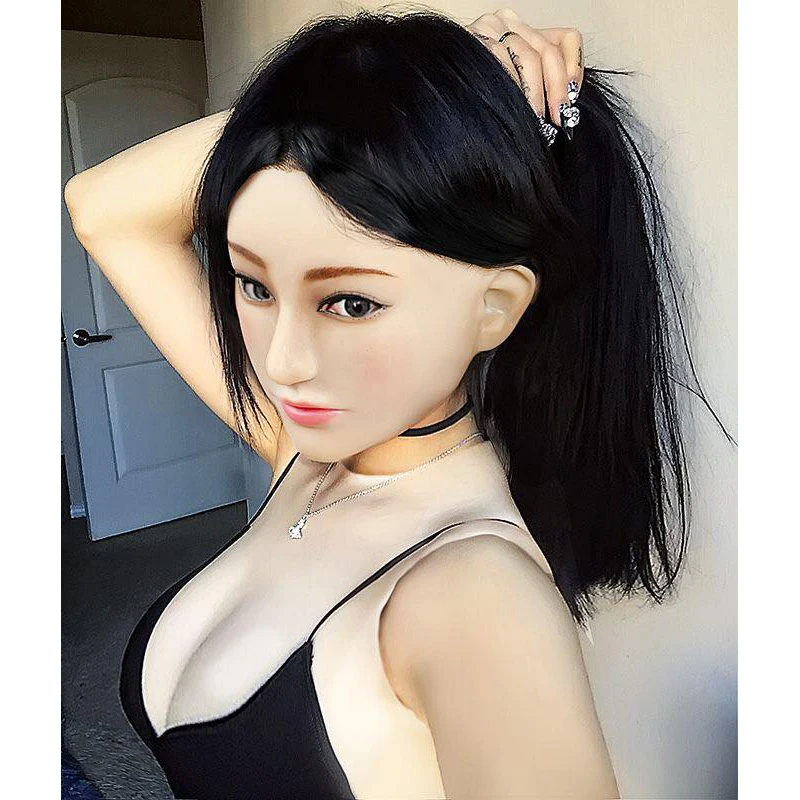 (M04 +) ручной работы в женскую одежду силиконовый чехол полная голова женщины уход