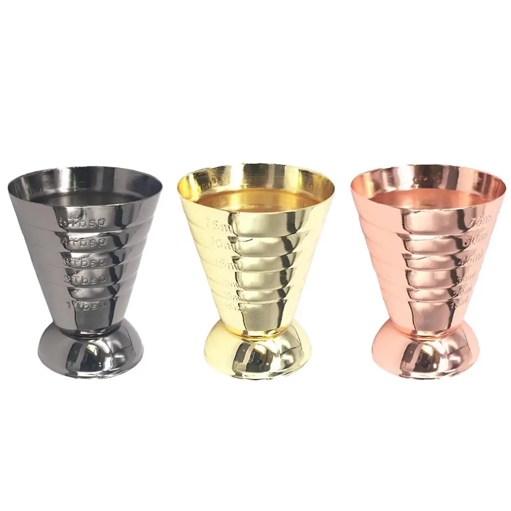 75 мл Волшебная мерная чашка для бартендинга внутри внешняя шкала унция ложка