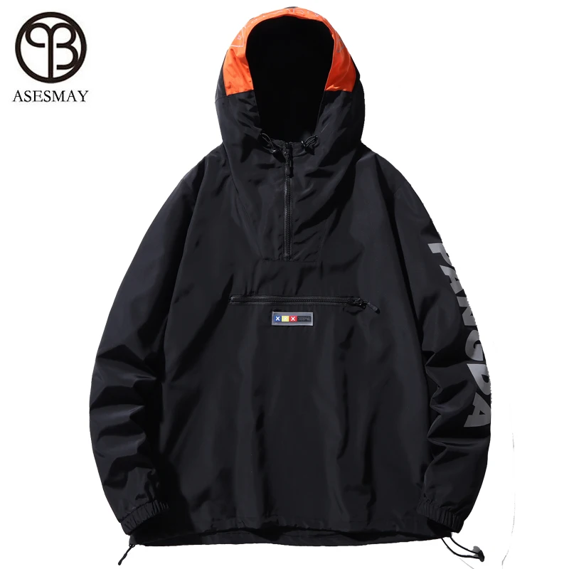 Asesmay мужские куртки с капюшоном Новые лоскутные цветные пуловеры модный