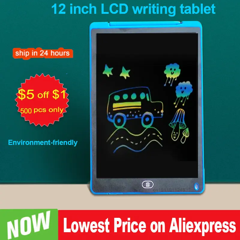 12 дюймов ЖК дисплей планшет для письма электронный рисунок Doodle доска Цифровые