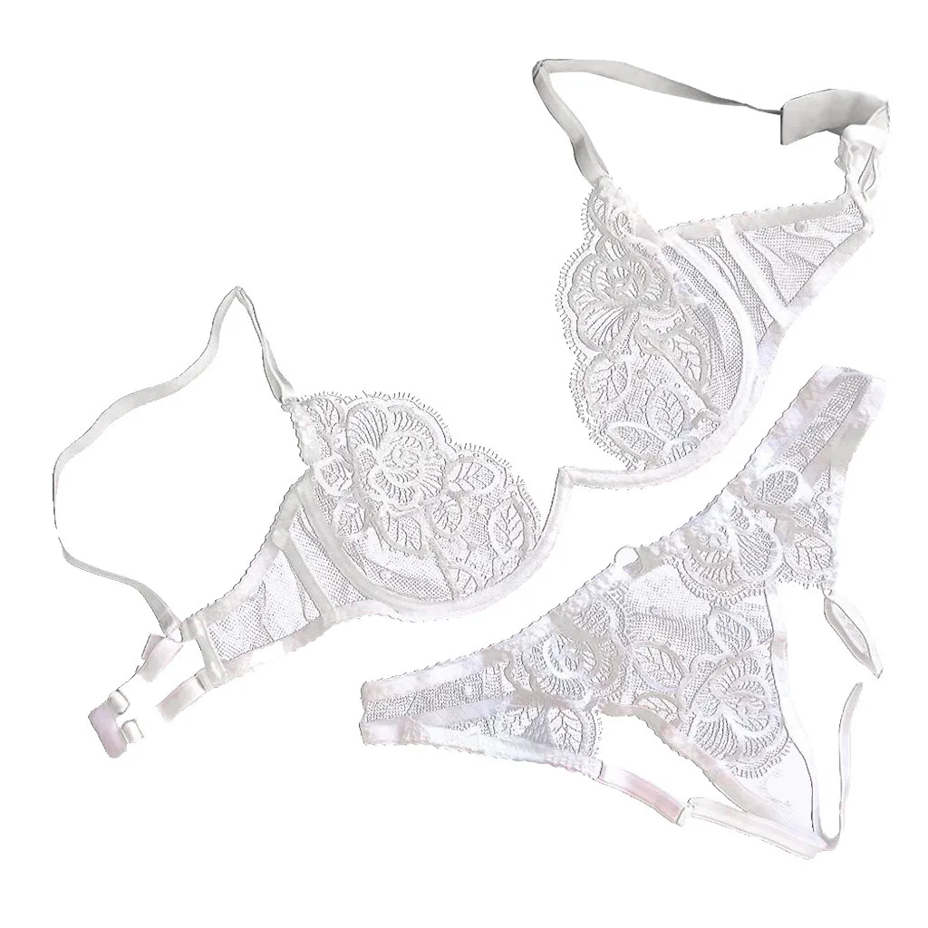 

Sexy Lingerie Women's Underwear Set See Through Brassiere Lingerie Set Pajama Sexy Lace Underwear Bra Panty Set Sleepwear Menina