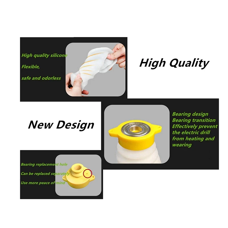 

Drill Dust Collector Rubber Scalable Drill Dust Cover for Electric Hammer Hand Impact Drill Ceiling Hole Saw Dust Bowl