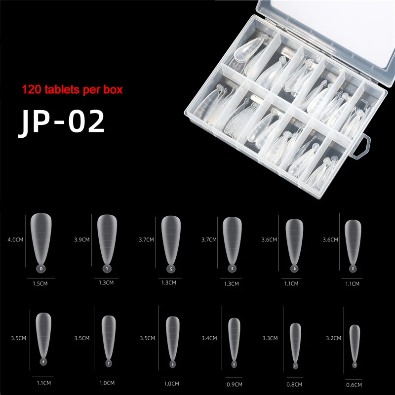 120 шт Кристалл ногтевые листы накладные ногти с быстрой фототерапии украшением в