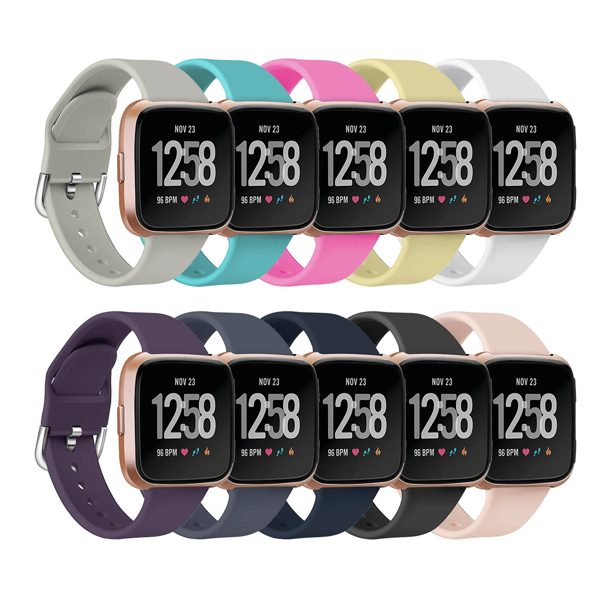 Замена Fitbit versa, ремешок Ремешок силиконовый браслет из дышащего материала, сменный спортивный ремешок для Fitbit часы Versa 61017