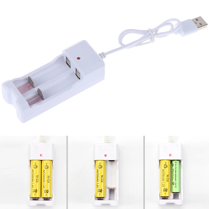 1 шт. универсальное зарядное устройство с 2 разъемами AA/AAA USB разъем|Зарядные