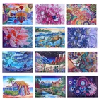 Алмазная живопись особой формы 5D сделай сам, живописный узор, частичная вышивка кристаллами, цветок Стразы, наборы для вышивки крестиком