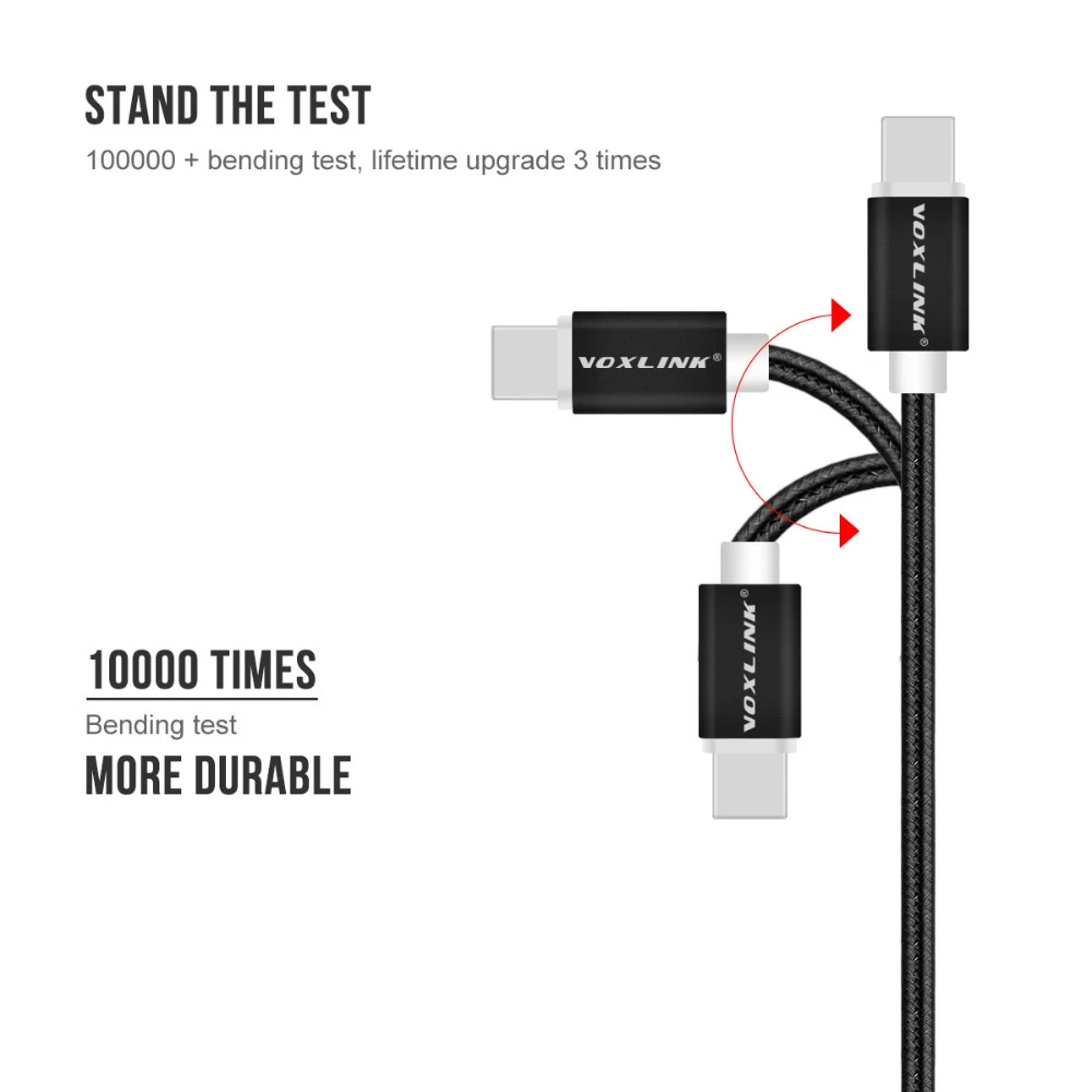 VOXLINK 8 Pin USB кабель упаковка из 10 шт. Алюминий сплава USB кабель с нейлоновой оплеткой провод для зарядки Кабели Зарядное устройство Шнур для iPhone 7,7 Plus, 6S Plus