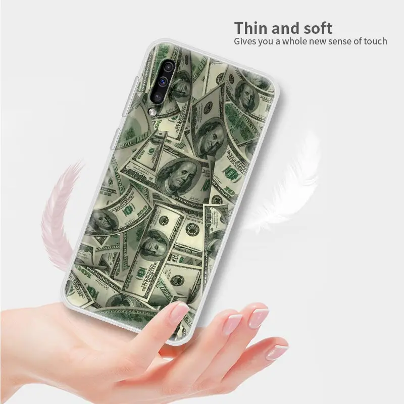 

Cash Money Dollar Series Case For Samsung Galaxy A90 A50 A70 A70s A50s A40 A30 A20e A20s A10e A10 Clear Soft Phone Coque Shell