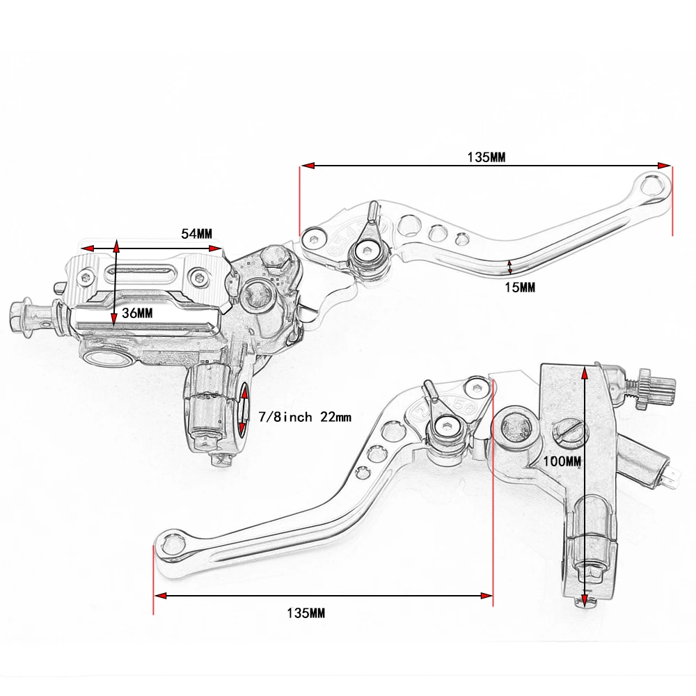 Универсальный мотоциклетный тормозной насос сцепления MFS с ЧПУ рычажный