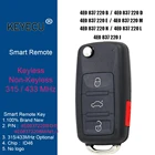 KEYECU 4E0837220BJLDMEN дистанционный смарт ключ-брелок ID46 чип 315 МГц433 МГц для Audi A8 S8 2003 2004 2005 2006 2007 2008