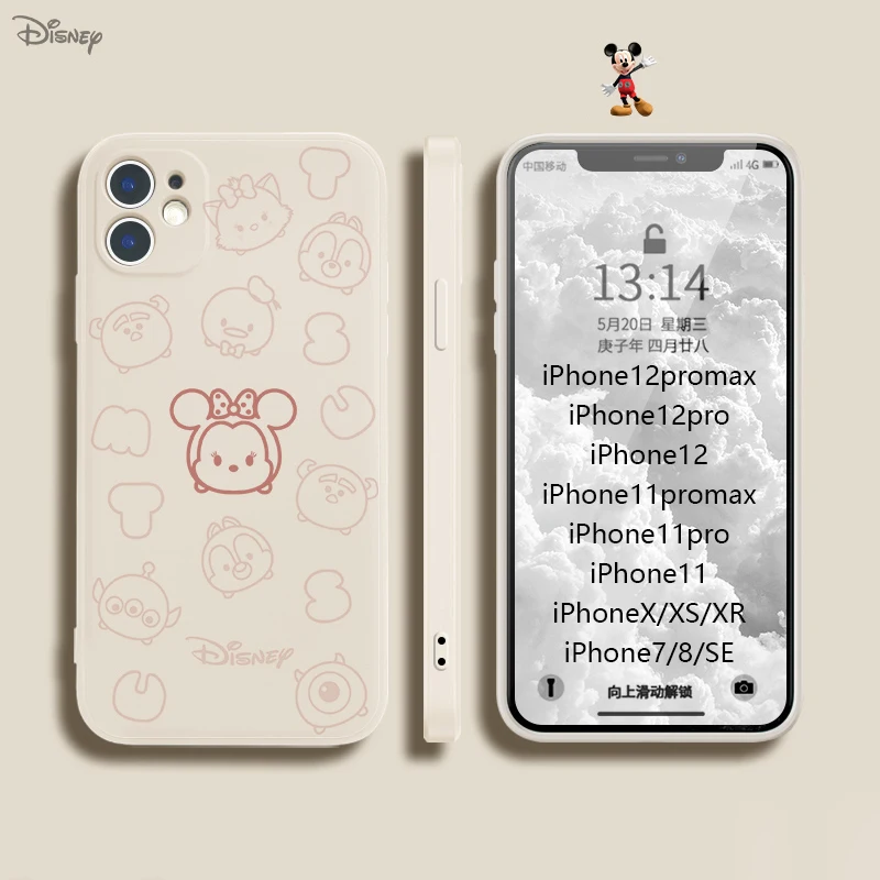 

Disney iphone 12 Pro Max Case Silicone Cute Minnie Mickey Protector Cases for iPhone 11 Pro Max 7 8 Plus X XS Anime Fidget Toys