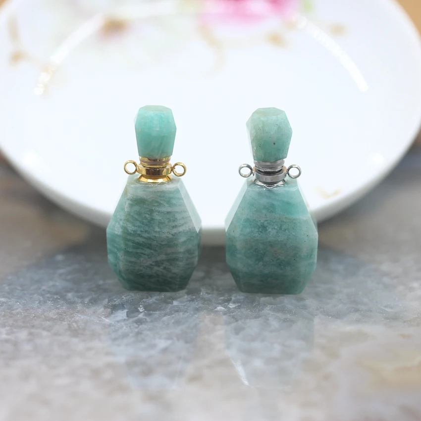 Граненые подвески в виде флакона для духов из Перу натуральные драгоценные камни