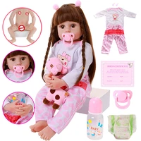56cm full body silicone reborn baby doll toy for girl 22 inch newborn princess bebe bathe toy birthday gift soft touch real