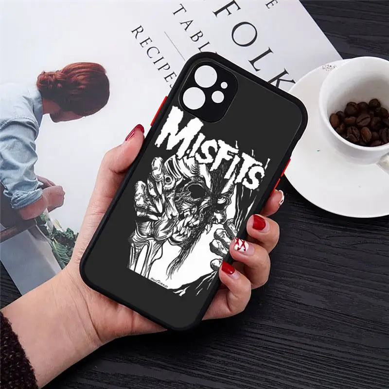 

Horrible skullTV misfits Phone Case Matte Transparent for iPhone 7 8 11 12 s mini pro X XS XR MAX Plus cover funda